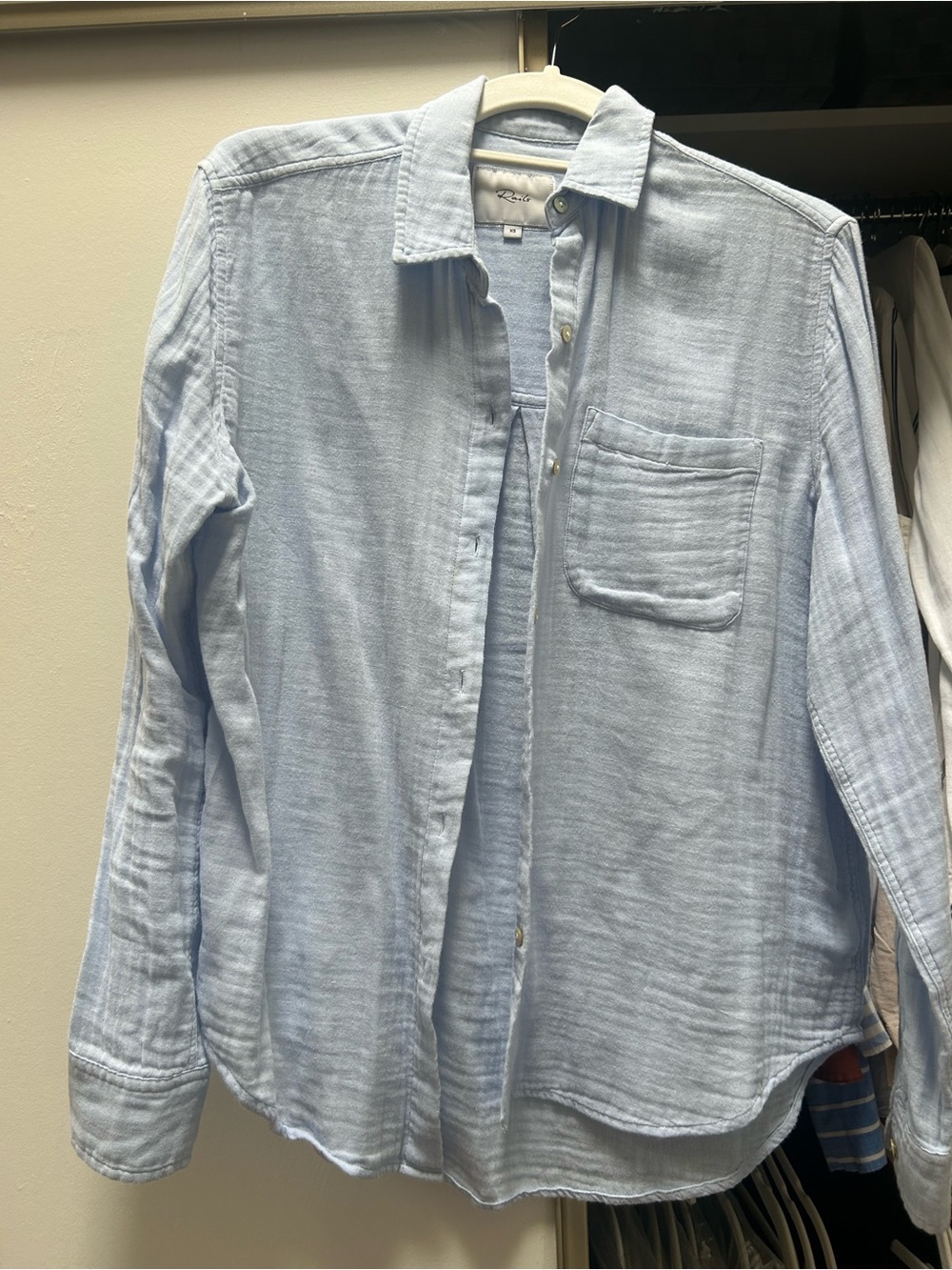 Rails Light Blue Casual Button-Down Shirt